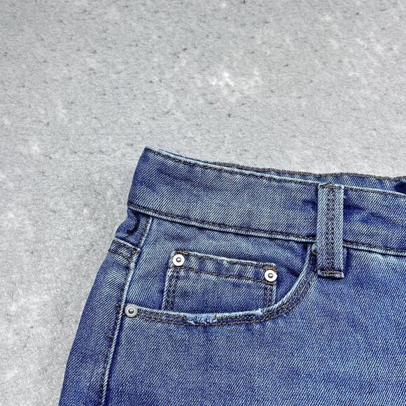 Indigo Rein Shorts Womens Size 9 Waist 28 Stretch Distressed Raw Hem Jean Shorts - Picture 3 of 12